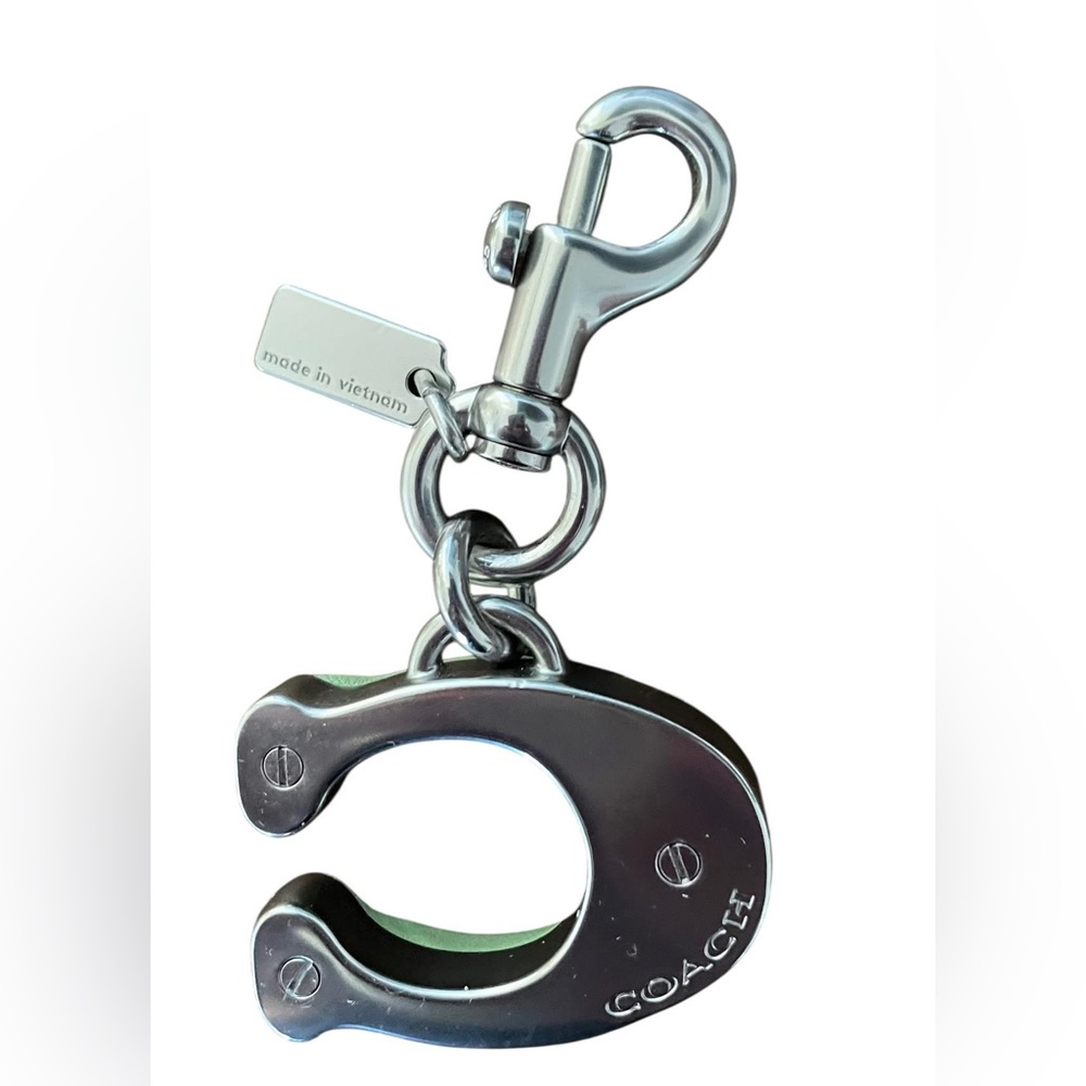 Coach Signature C Bag Charm Key Fob Keychain - Picture 2 of 8